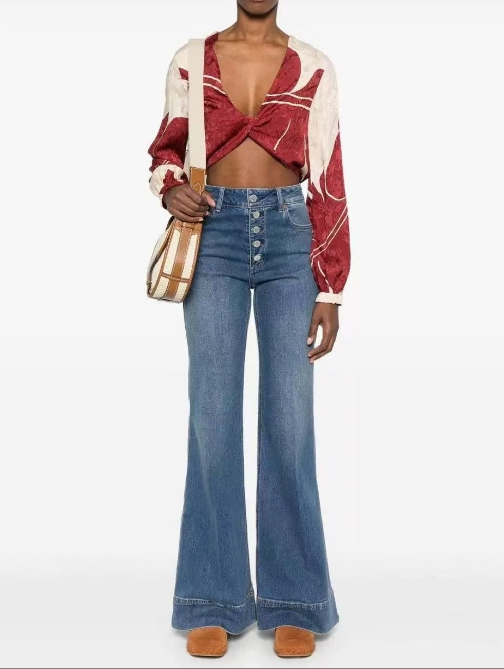 Alice + Olivia MISSA EXPOSED BUTTON JEAN